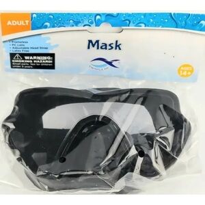 4/$20 Swimgear ADULT SwimMask Adjustable PC Lens Latex Free - Ages14+ black
